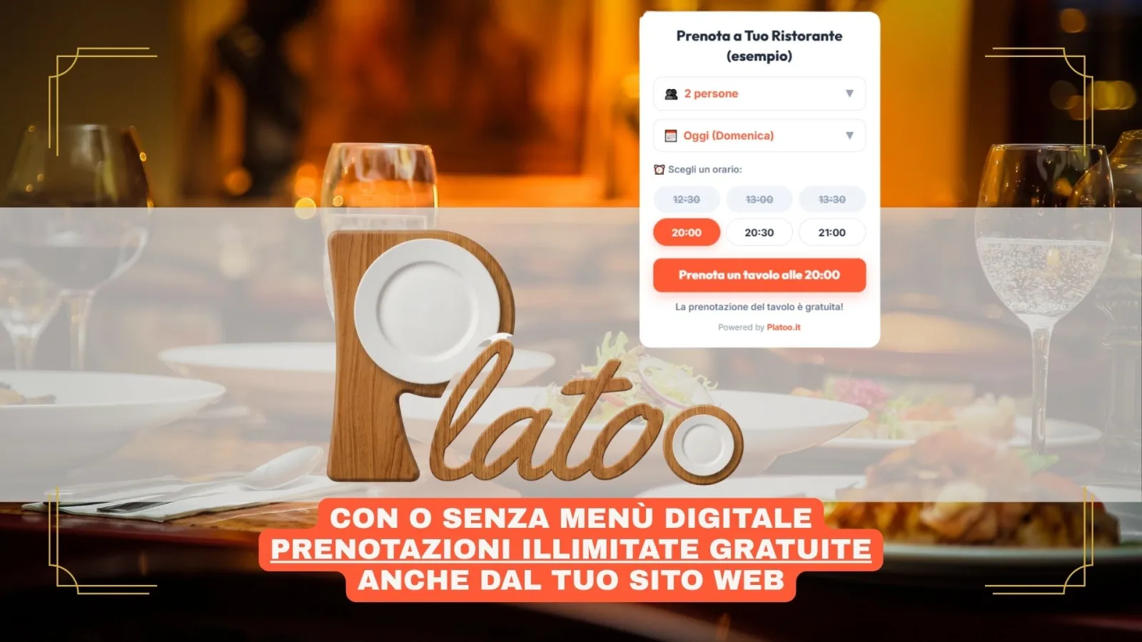 Menù + Prenotazioni